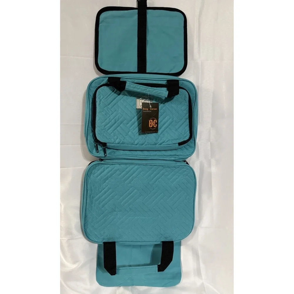 B&C Large Travel Hanging Organizer Bag Turquoise Cosmetic Multi-pocket Bag